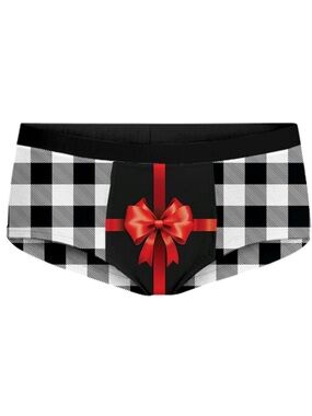 Tipsy Elves XL Gift Wrapped Christmas Buffalo Plaid Underwear NWT